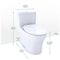 Toto Aquia IV One-Piece Elongated Dual Flush 1.28 and 0.9 GPF Universal Height Cotton White MS646234CEMFGN#01 - alternate 3